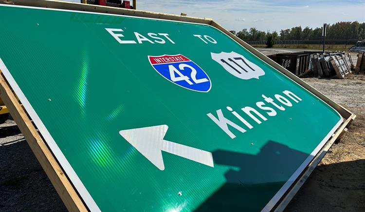 I-42 sign for Goldsboro Bypass